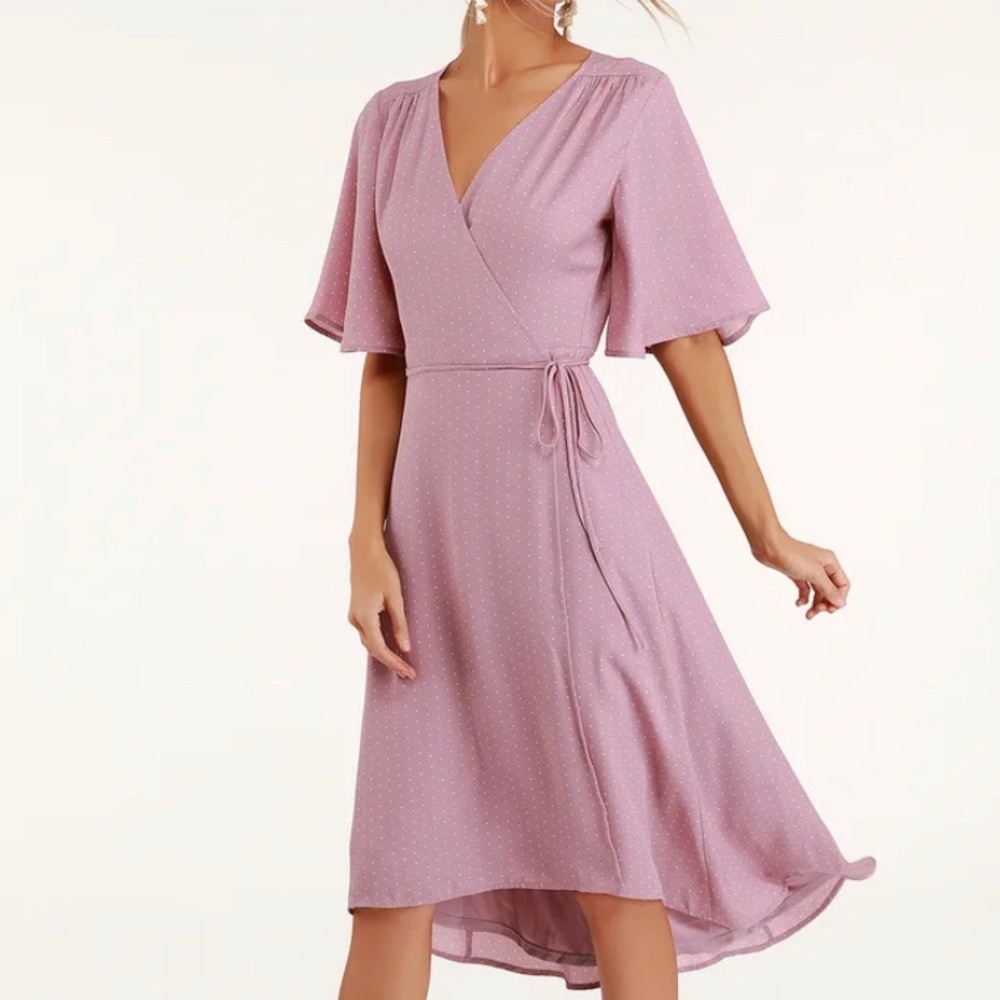 NWT Mauve Faux wrap MIDI